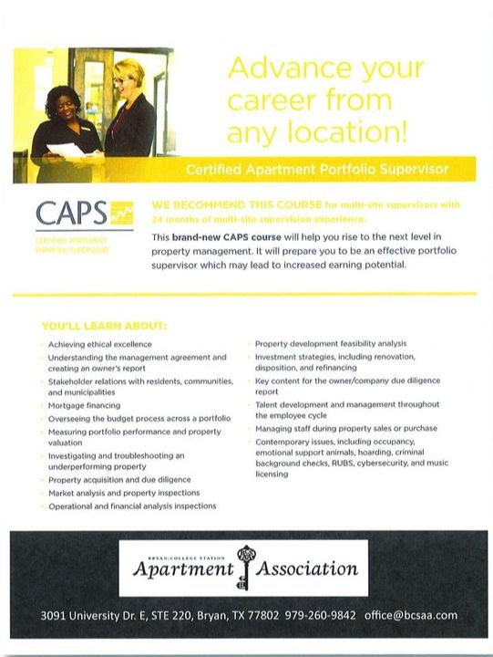 Certified Apartment Portfolio Supervisor